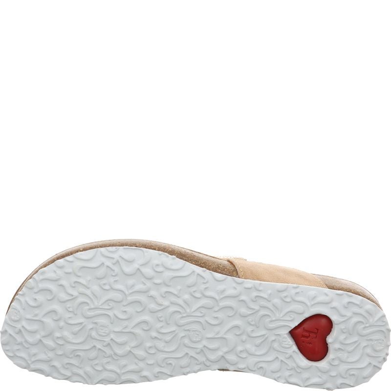 Think! JULIA Damen Pantolette - Material: Leder in Beige