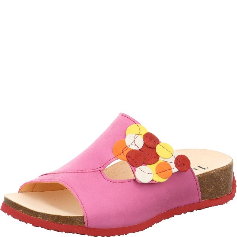 Think MIZZI DAMEN Woman Mules - Material: Leather in Pink