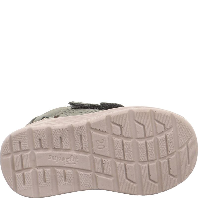 Superfit BREEZE Sneaker high - Material: Leder in Grün