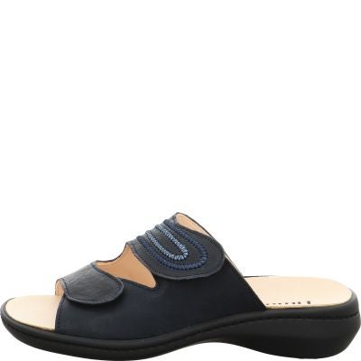 Think! CAMILLA Damen Pantolette - Material: Leder in Blau