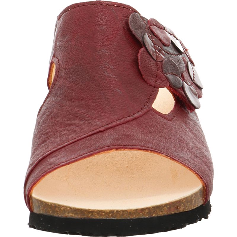 Think! MIZZI Damen Pantolette - Material: Leder in Rot