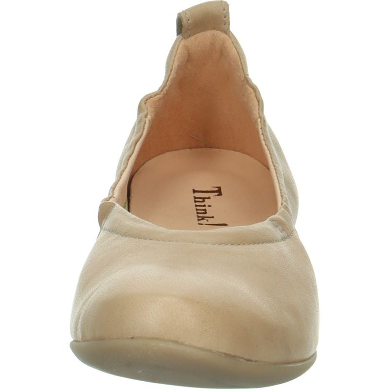 Think GUAD2 Woman Ballerina - Material: Leather in Beige