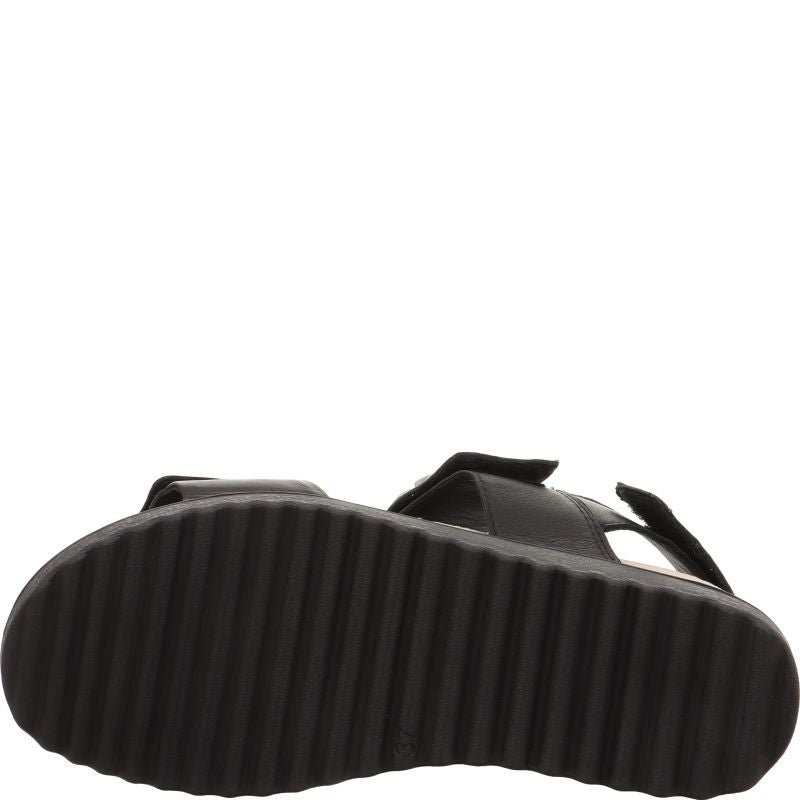 legero MOVE Damen Sandale - Material: Leder in Schwarz