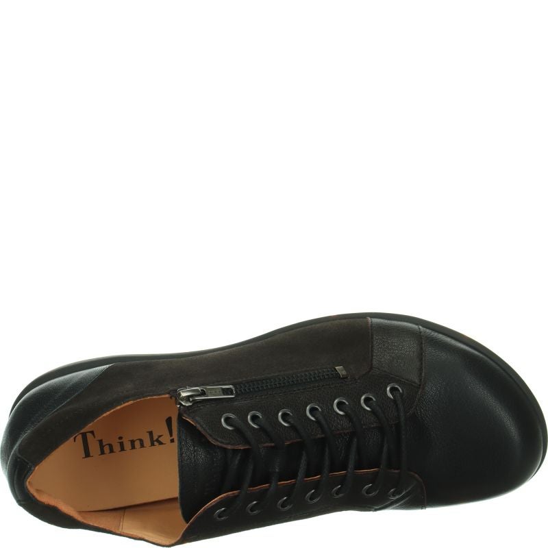 Think KONG HERREN Lace up shoe - Material: Leather in Brown