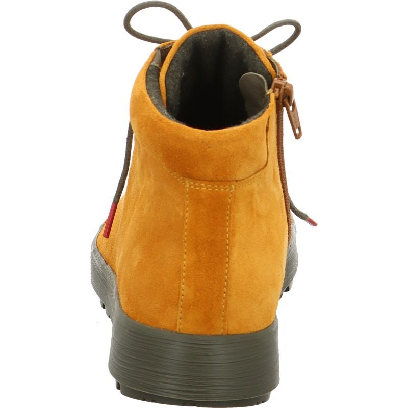 Think COMODA Woman Ankle boot - Material: Leather in Yellow