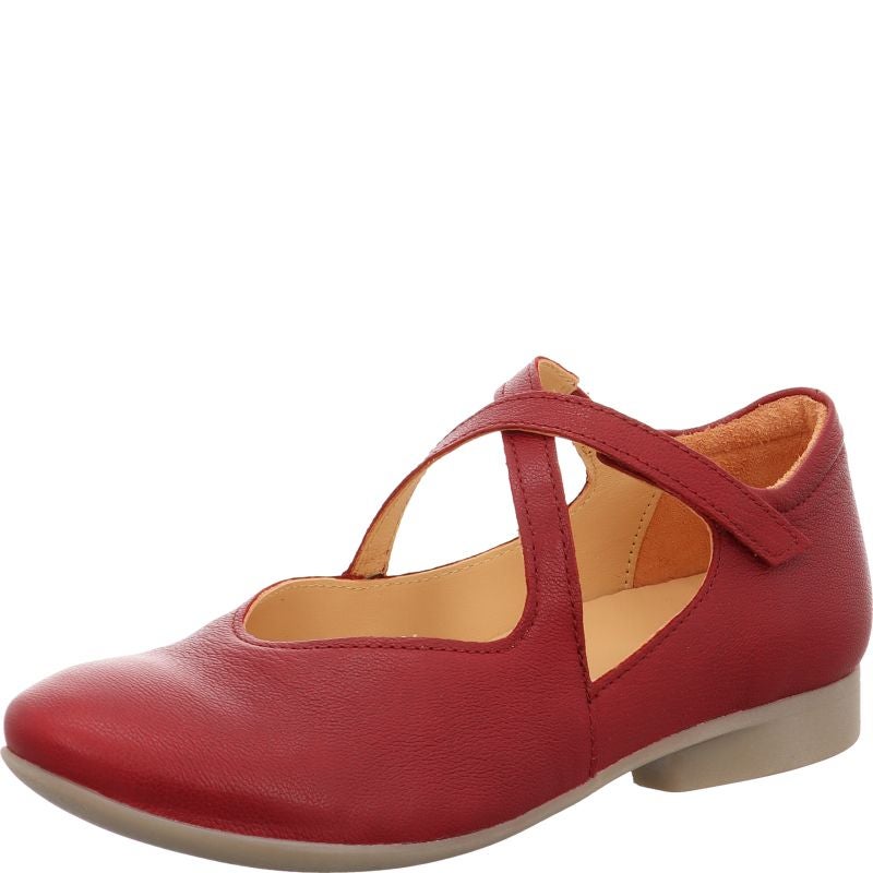 Think! GUAD2 Damen Ballerina - Material: Leder in Rot
