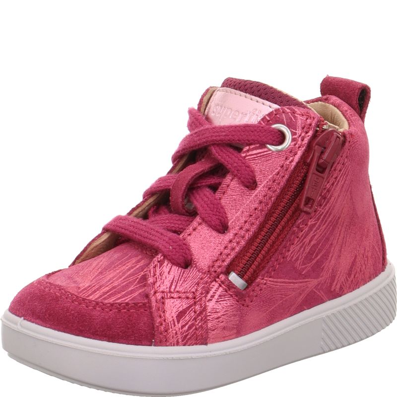 Superfit SUPIES Girls Sneakers high - Material: Leather/Textil in Red
