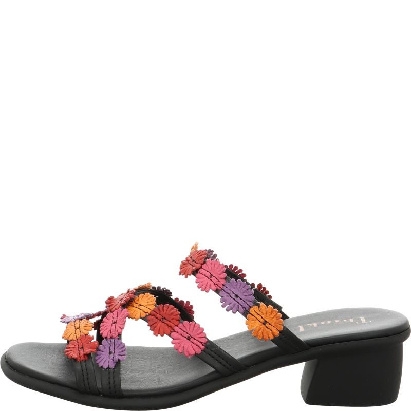 Think! VIVI Damen Pantolette - Material: Leder in Schwarz