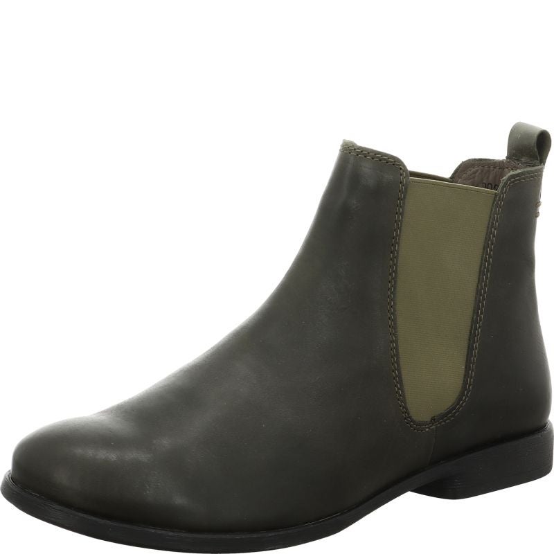 Think! AGRAT Damen Chelsea Boots - Material: Leder in Oliv