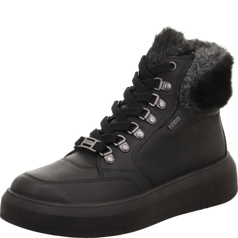 Legero WONDER Damen Schnürboots - Material: Leder/Textil in Schwarz