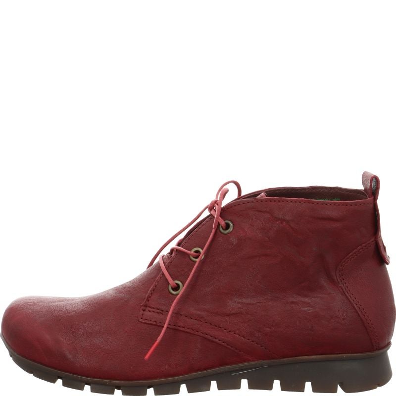 Think MENSCHA Woman Ankle boot - Material: Leather in Red