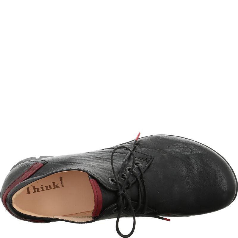 Think MENSCHA Woman Lace up shoe - Material: Leather in Black