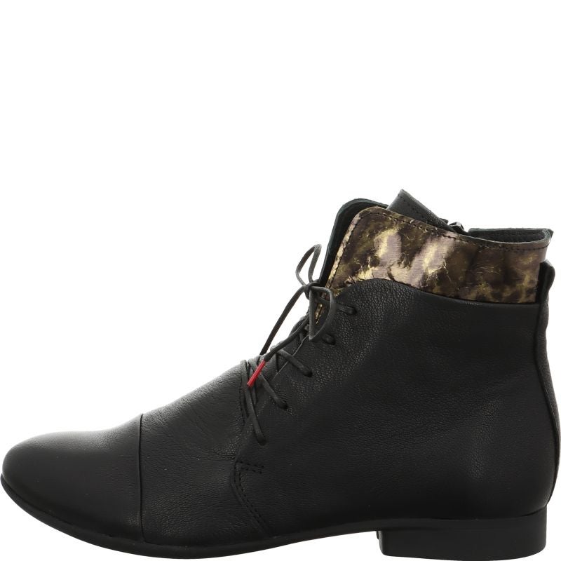Think! GUAD2 Damen Stiefelette - Material: Leder in Schwarz