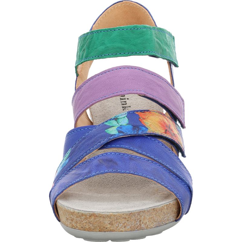 Think! TRAUDI Damen Sandalette - Material: Leder in Blau