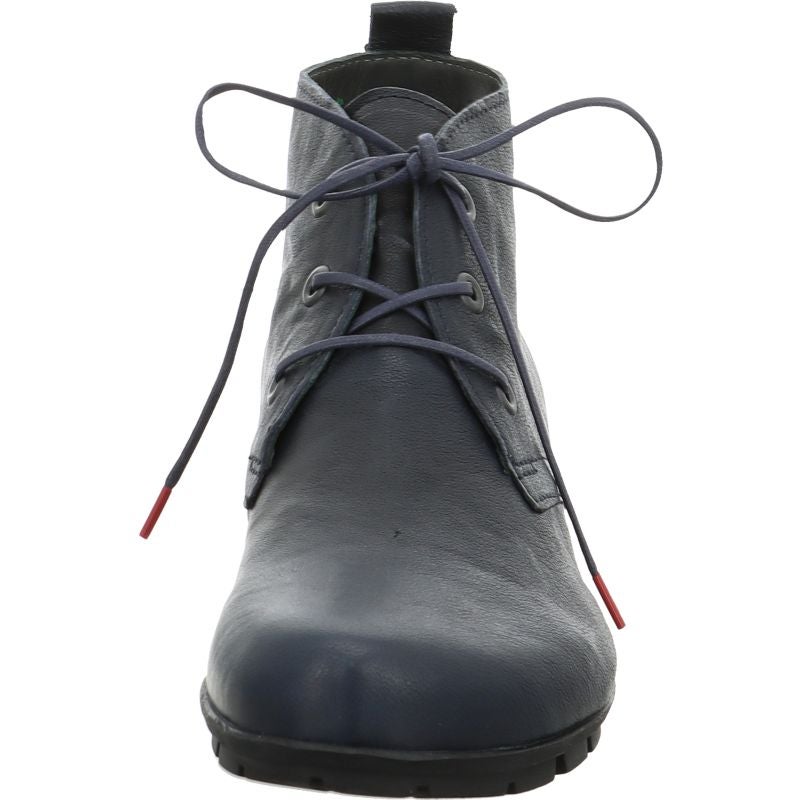 Think MENSCHA Woman Ankle boot - Material: Leather in Blue