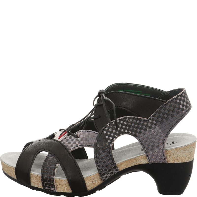 Think TRAUDI Woman Sandal - Material: Leather in Black