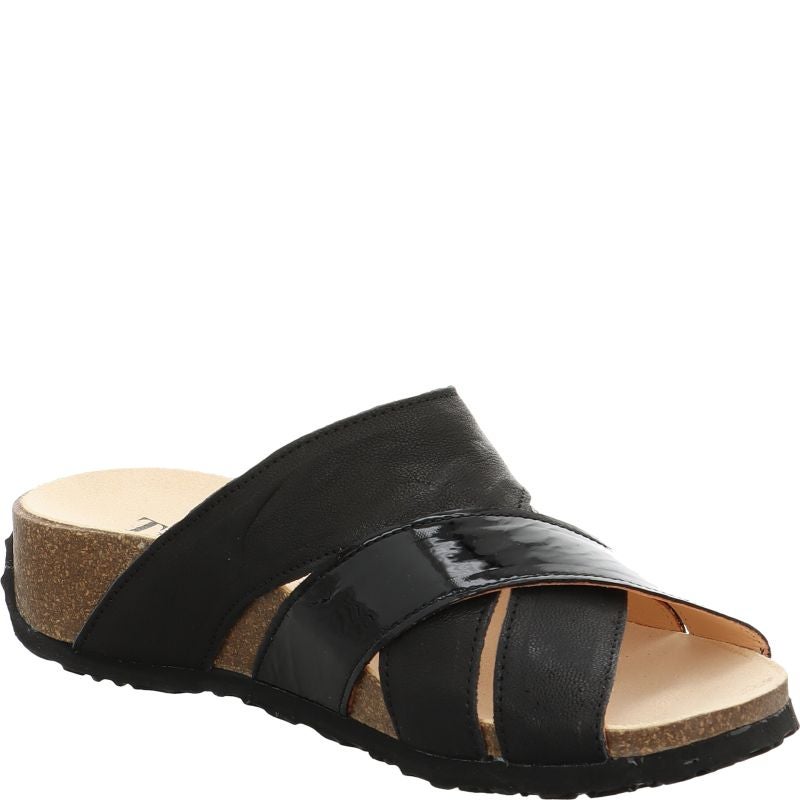 Think MIZZI DAMEN Mules - Material: Leather in Black