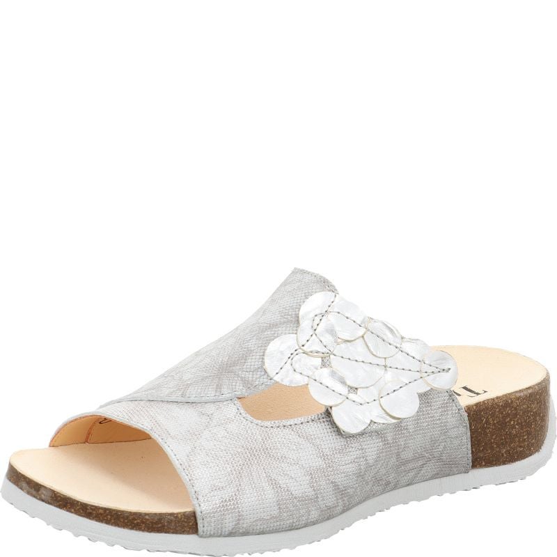 Think MIZZI DAMEN Mules - Material: Leather in Metallic