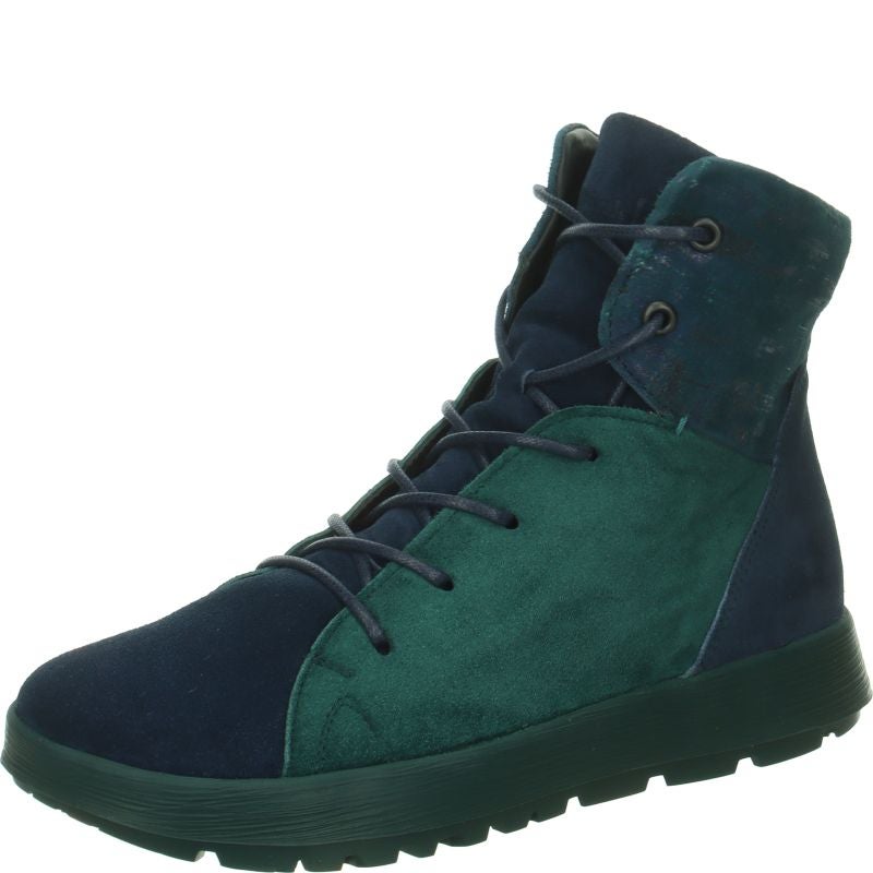 Think! COMODA Damen Stiefelette - Material: Leder in Blau