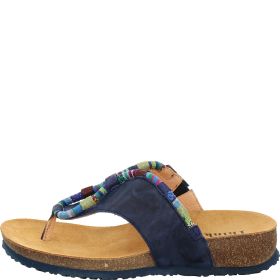 Think! JULIA Damen Pantolette - Material: Leder in Blau