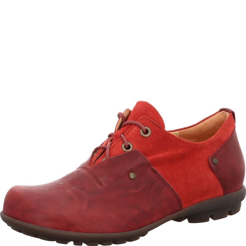 Think KONGHERREN Lace up shoe - Material: Leather in Red