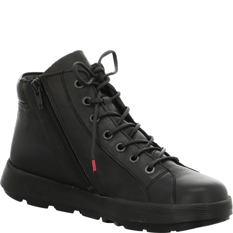 Think COMODA Woman Ankle boot - Material: Leather in Black