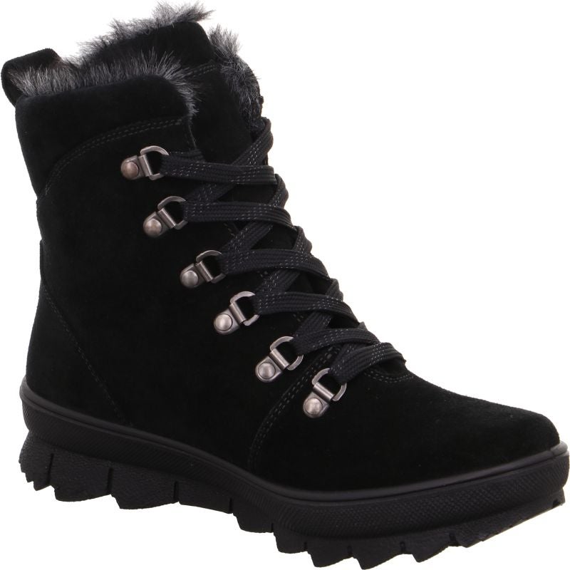 legero NOVARA Damen Schnürboots - Material: Leder in Schwarz
