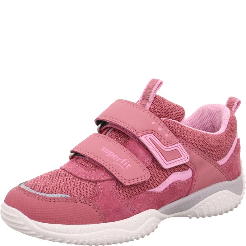 Superfit STORM Mädchen Sneaker low - Material: Leder/Sonstiges Material/Textil in Pink
