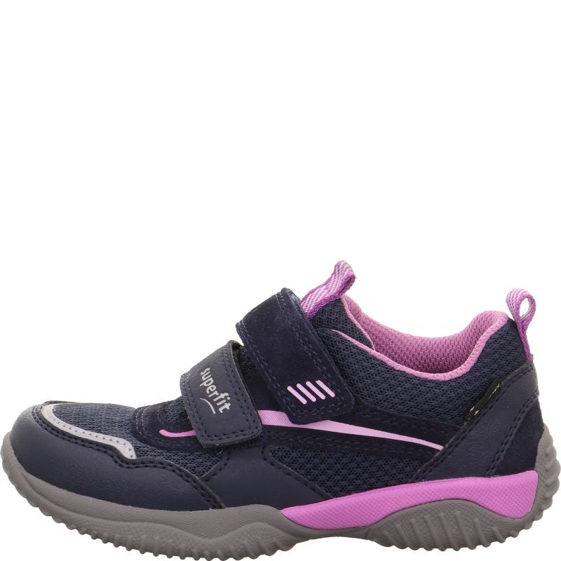 Superfit STORM Girls Sneakers low - Material: Leder/Sonstiges Material/Texti in Blue