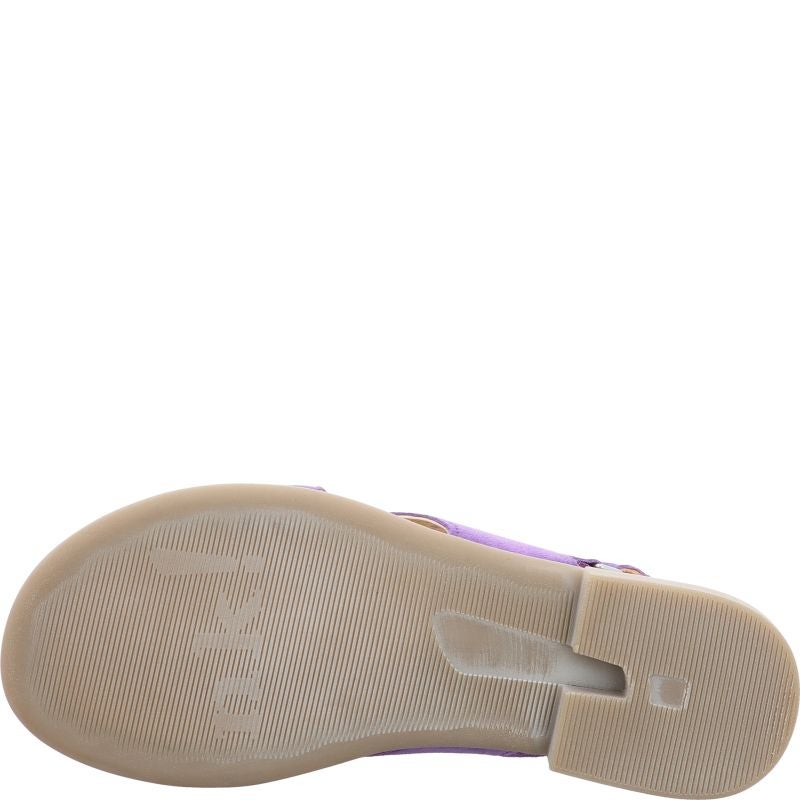 Think KAMAA Strap sandal - Material: Leather in Purple