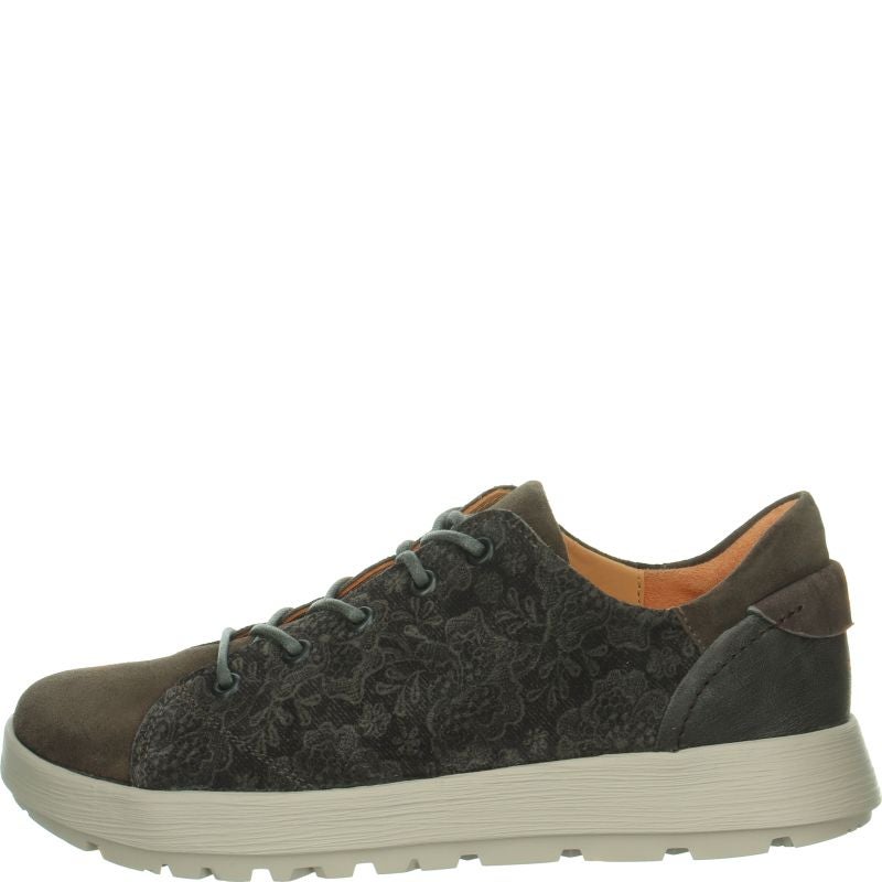 Think! COMODA Damen Schnürschuh - Material: Leder in Grau