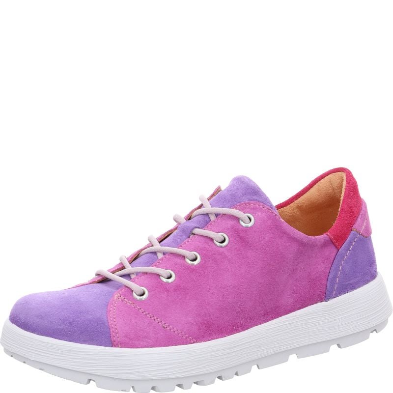Think COMODA Lace up shoe - Material: Leather in Purple