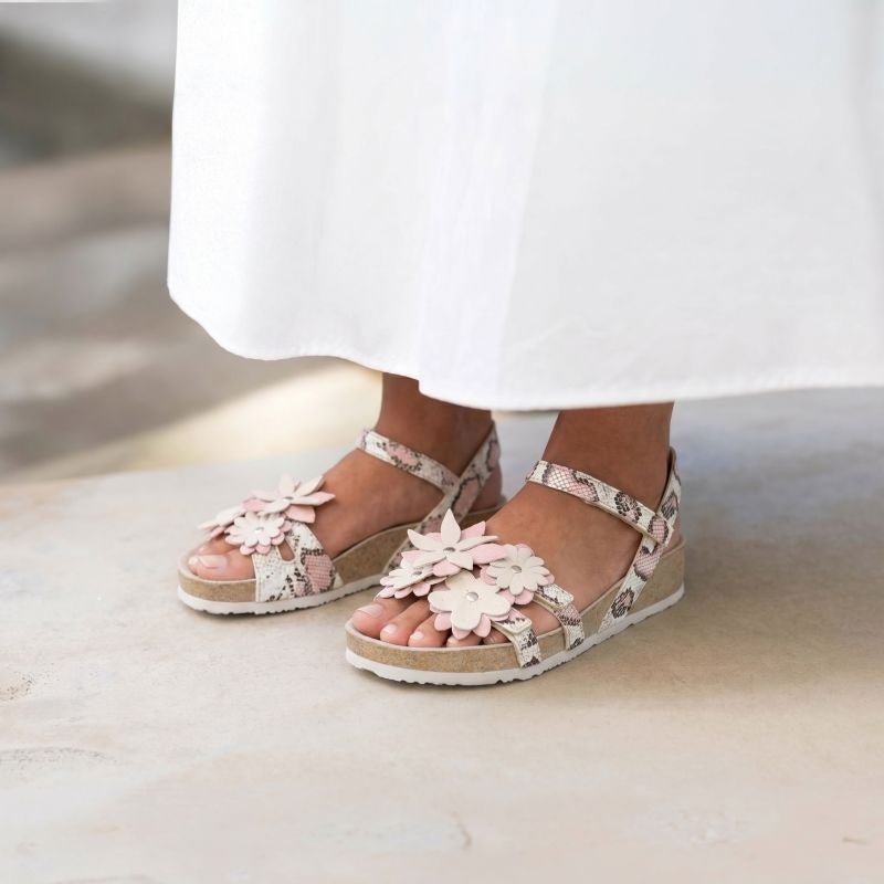 Think KOAK DAMEN Woman Strap sandal - Material: Leather in Multicolored
