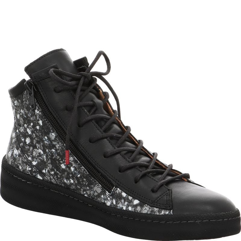 Think KUMI Woman Sneakers high - Material: Leather in Black