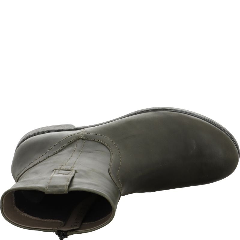 Think! AGRAT Damen Stiefelette - Material: Leder in Oliv