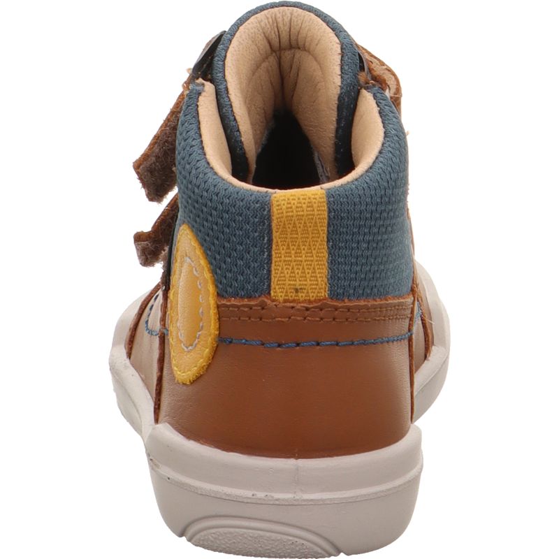 Superfit SUPERFREE Unisex | Boys Sneakers high - Material: Leather/Textil in Brown