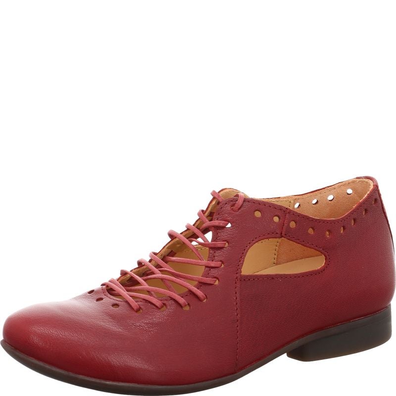 Think GUAD2 Lace up shoe - Material: Leather in Red