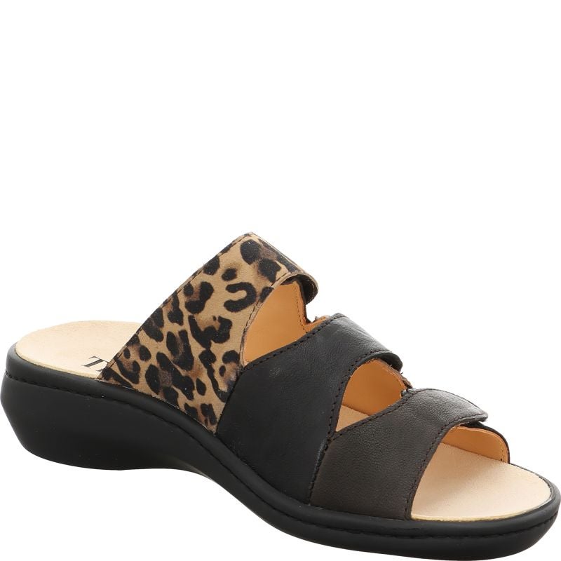 Think! CAMILLA Damen Pantolette - Material: Leder in Mehrfarbig