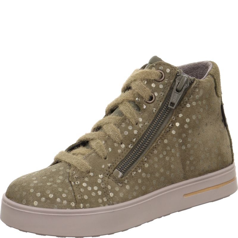 Superfit STELLA Sneaker high - Material: Leder/Textil in Grün