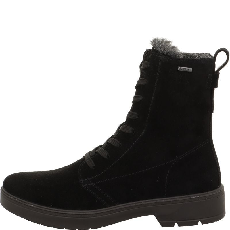 legero MYSTIC Damen Schnürboots - Material: Leder in Schwarz