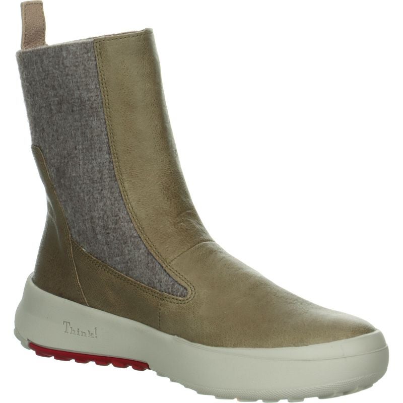 Think KUSABI Woman Ankle boot - Material: Leather in Grey