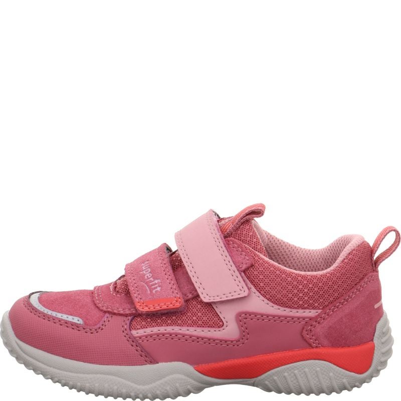 Superfit STORM Girls Sneakers low - Material: Leder/Sonstiges Material/Texti in Pink
