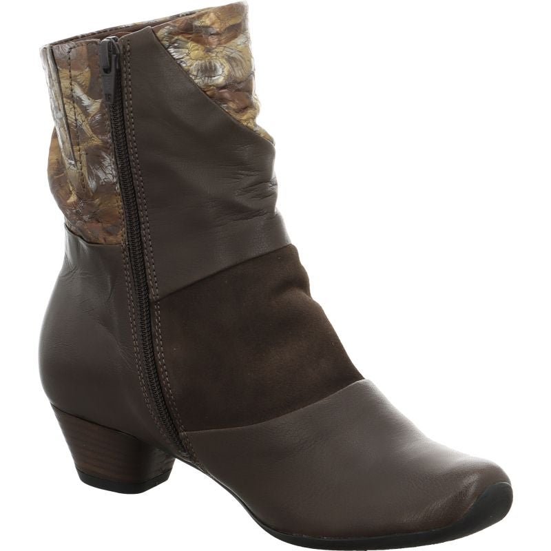 Think AIDA DAMEN Woman Ankle boot - Material: Leather in Grey