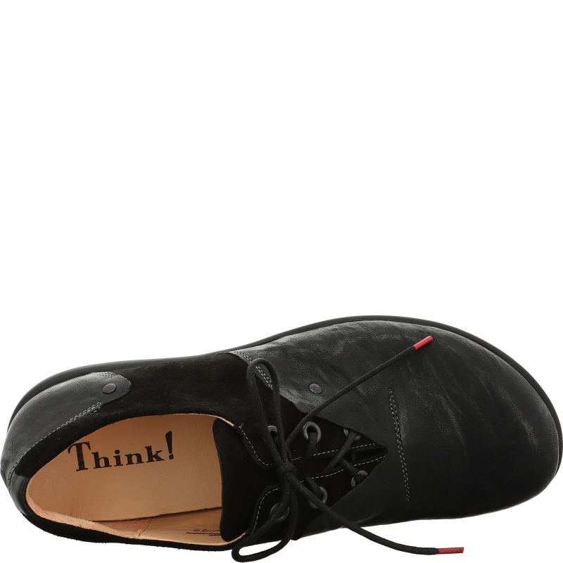 Think KONG HERREN Men Lace up shoe - Material: Leather in Black