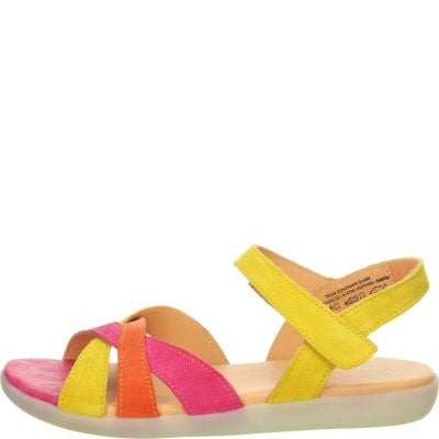 Think! NATURE SAND Damen Riemchensandale - Material: Leder in Gelb