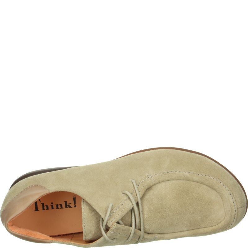 Think! KONG Herren Schnürschuh - Material: Leder in Beige