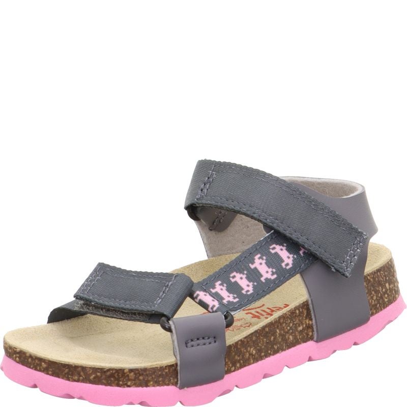 Superfit FUSSBETTPANTOFFEL Girls Sandal - Material: Sonstiges Material in Grey
