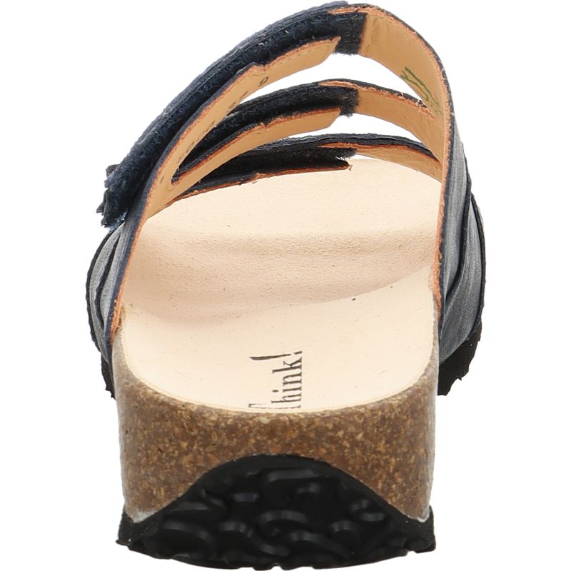 Think! MIZZI Damen Pantolette - Material: Leder in Blau