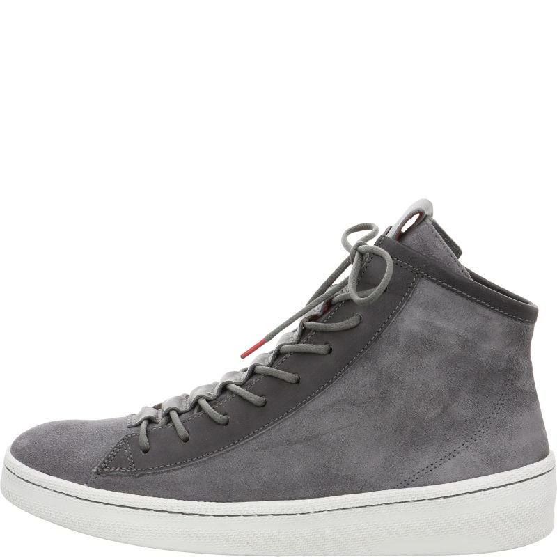 Think KUMI Woman Sneakers high - Material: Leather in Grey