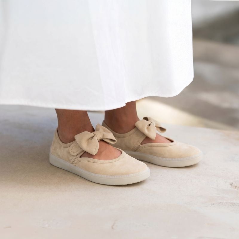 Think TURNA WOMEN Woman Ballerina - Material: Leather in Beige